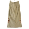77circa circa make batik pattern embroidely khaki trousers skirt CC22SS-44画像