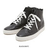 MSMLLEATHER ZIP SNEAKER BLACKxWHITE M21-02B1-FW01画像