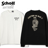 Schott SKULL EMBROIDERY LS T-SHIRT 3113176画像