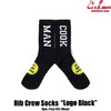 COOKMAN RIB CREW SOCKS LOGO BLACK 233-21965画像
