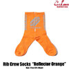 COOKMAN RIB CREW SOCKS REFLECTOR ORANGE 233-21976画像