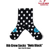 COOKMAN RIB CREW SOCKS DOTS 233-21973画像