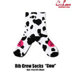 COOKMAN RIB CREW SOCKS COW 233-21971画像