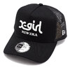 NEW ERA 9FORTY A-Frame トラッカー X-girl ドリッピング ブラック 13073324画像