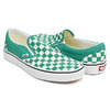 VANS CLASSIC SLIP-ON (CHECKERBOARD) PEPPER GREEN / TRUE WHITE VN0A5JMHB00画像