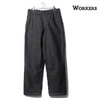 Workers Officer Trousers Vintage, Type 2, 10oz Black Denim画像