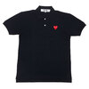 PLAY COMME des GARCONS MENS RED HEART POLO SHIRT NAVYxRED画像