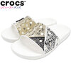 crocs CLASSIC CROCS BANDANA SLIDE Chai/White 208064-2E9画像