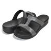 crocs MONTEREY METALLIC SLIP-ON WEDGE BLACK 207144-001画像