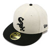NEW ERA LP59FIFTY MLB 2-Tone シカゴ・ホワイトソックス クロームホワイト ブラックバイザー 13327787画像