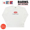 BARNS 長袖 クルーネック ヴィンテージライク プリント Tシャツ BR-22312画像