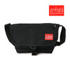 Manhattan Portage Nylon Messenger Bag JR Flap Zipper Pocket BLACK MP1605JRFZP画像