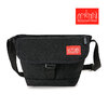 Manhattan Portage Nylon Messenger Bag Flap Zipper Pocket BLACK MP1603FZP画像