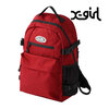 X-girl OVAL LOGO BACKPACK BURGUNDY 105223053004画像