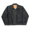 Workers Denim Jacket, Buckle Back, 13.75 Oz, Right Hand Black Denim, American Cotton 100%画像