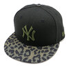 NEW ERA 9FIFTY Leopard Camo レオパードカモ ニューヨーク・ヤンキース ブラック オリーブレオパードカモバイザー 13328209画像