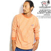 The Endless Summer TES HUNTINGTON BORDER LONG SLEEVE T-SHIRT -ORANGE- FH-2774300画像