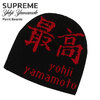 Supreme × Yohji Yamamoto 22FW Paint Beanie BLACK画像