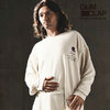 GLIMCLAP Cut-off detail small embroidered design sweat shirt 13-254-GLA-CC画像