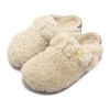 BIRKENSTOCK BOSTON BIG BUCKLE TEDDY RIVET Eggshell FUR 1025664画像