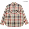 SUGAR CANE FICTION ROMANCE - TOP GRAY CHECK - L/S WORK SHIRTS - with MARBLE BUTTON - SC28963画像