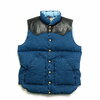 Lot 2189 ROCKY MOUNTAIN × WAREHOUSE INDIGO CHAMBRAY DOWN VEST USED WASH画像