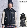 MSML/MUSIC SAVED MY LIFE LEATHER SLEEVE STADIUM JACKET M1-02B5-JK01画像