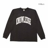 BARNS VINTAGE-LIKE L/S PRINT T-SHIRT- KNOWLEDGE - BR-22419画像