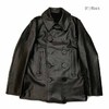 Buzz Rickson's WILLIAM GIBSON COLLECTION - BLACK LEATHER PEA COAT - BR80620画像