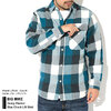 BIG MIKE Heavy Flannel Blue Check L/S Shirt 102235200画像
