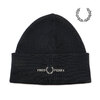 FRED PERRY GRAPHIC BEANIE BLACK C4114-102画像