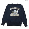 STUDIO D'ARTISAN SET-IN CREW NECK SWEAT SHIRT PRINT - DENIM WORKSHOP - 8083A画像