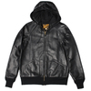 Y'2 LEATHER STEER OIL HOODED PARKA BLACK SB-152画像