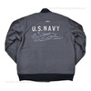 WAREHOUSE Lot 2183 N-1 WINTER JACKET HOOK FRONT NAVY BLUE (NXss 22036)"グラマン"バックプリント有画像