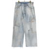 ANCELLM DAMAGE SELVEDGE DENIM STRAIGHT 5P PANTS ANC-PT11-B画像