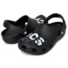 crocs CLASSIC LOGO CLOG BLACK/WHITE 206668-066画像