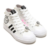 adidas NIZZA HI RF FOOTWEAR WHITE/CORE BLACK/SEMI PINK GLOW HQ6861画像