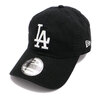 NEW ERA 9TWENTY クロスストラップ ウォッシュドコットン ロサンゼルス・ドジャース ブラック × ホワイト 13562188画像