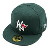 NEW ERA 59FIFTY With Heart ニューヨーク・ヤンキース ダークグリーン 13328510画像