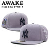 Awake NY × NEW ERA 59FIFTY CAP SUBWAY SERIES ニューヨーク ヤンキース GREY画像