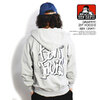 BEN DAVIS GRAFFITI ZIP HOODIE -MIX GRAY- C-23380039画像