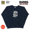 BARNS ライトミドル スウェット プリント BR-23137画像
