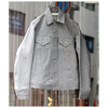 SCYE BASICS Melange Grey Denim Detachable Collar Jacket 5123-61547画像