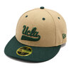 NEW ERA LP 59FIFTY UCLA スクリプトロゴ キャメル × フィールドグリーン ダークグリーンバイザー 13529429画像