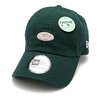 NEW ERA カジュアルクラシック Oval Logo ダークグリーン × スノーホワイト ピンク 13515777画像