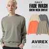 AVIREX FADE WASH CREW NECK SWEAT画像