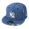 NEW ERA 59FIFTY Denim Custom ニューヨーク・ヤンキース ウォッシュドデニム 13516118画像