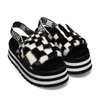 UGG DISCO CHECKS SLIDE BLACK / WHITE 1135511-BWHT画像