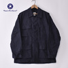 POST OVERALLS BDU-R crinkle linen/cotton navy 1123画像