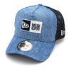 NEW ERA 9FORTY A-Frame トラッカー Box Logo ボックスロゴ ウォッシュドデニム 13515948画像